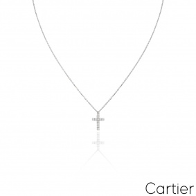 Cartier White Gold Diamond Symbols Necklace B7221700 Cartier White Gold Diamond Symbols Necklace B7221700